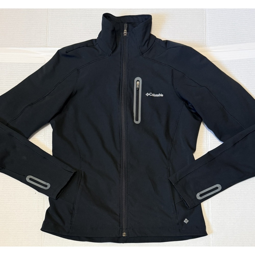 COLUMBIA Omni-Shield - Women's Black Athletic Stretch Running Jacket -Size Small